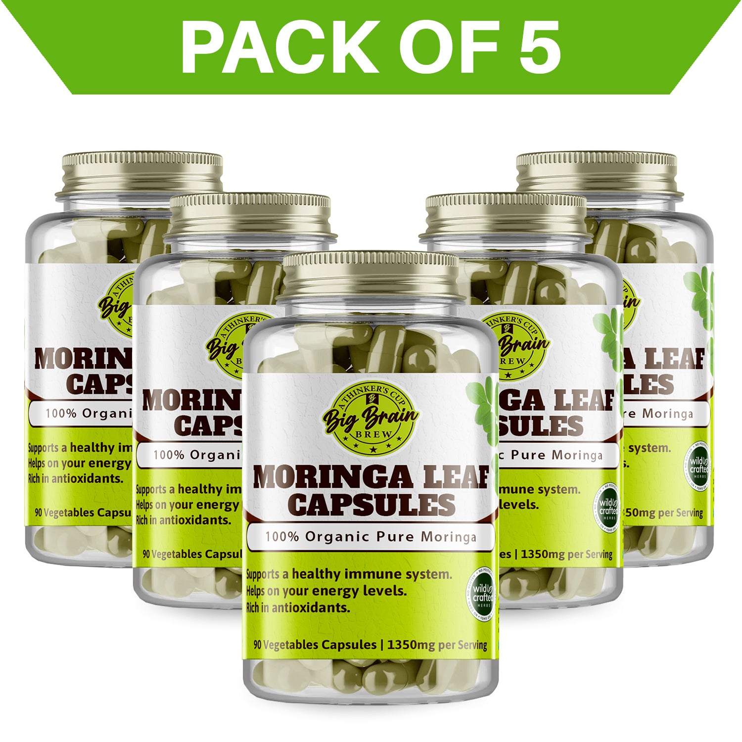 Moringa Leaf Capsules (All-natural Powerhouse)