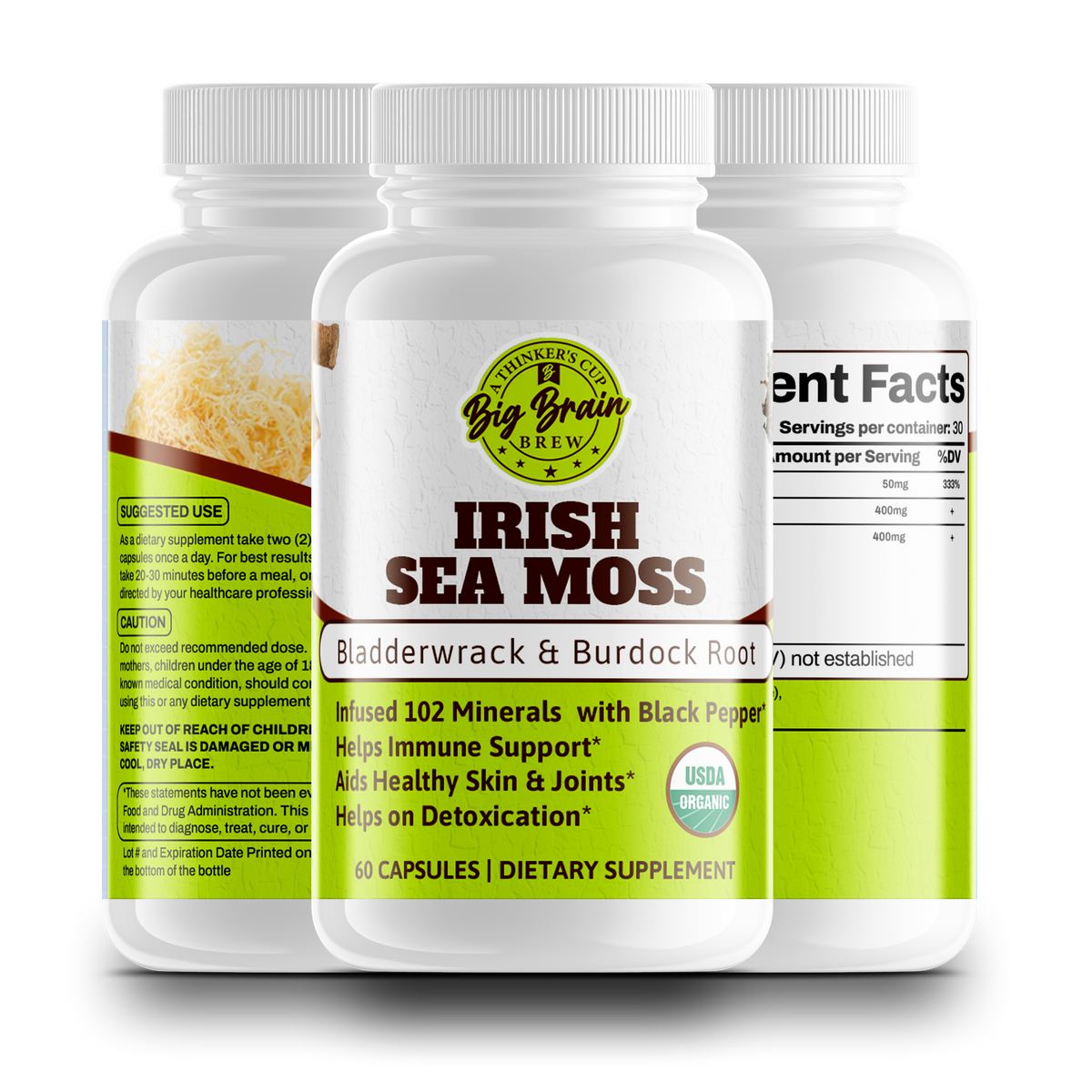 Irish Sea Moss Capsules (Antioxidant Powerhouse)