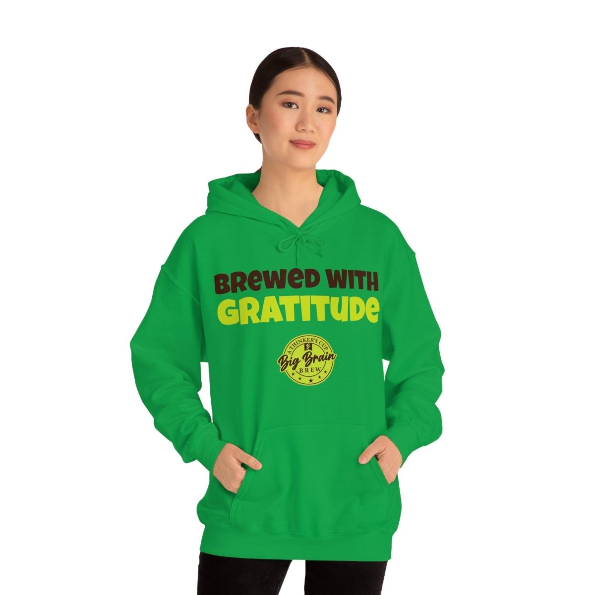 Brewed with Gratitude Unisex Heavy Blend™ Hooded Sweatshirt - Big Brain Brew