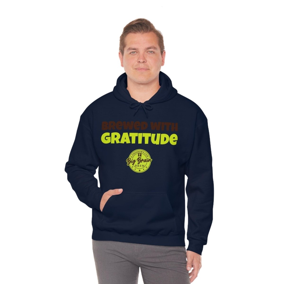 Brewed with Gratitude Unisex Heavy Blend™ Hooded Sweatshirt - Big Brain Brew