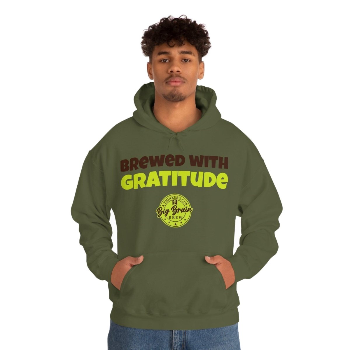 Brewed with Gratitude Unisex Heavy Blend™ Hooded Sweatshirt - Big Brain Brew