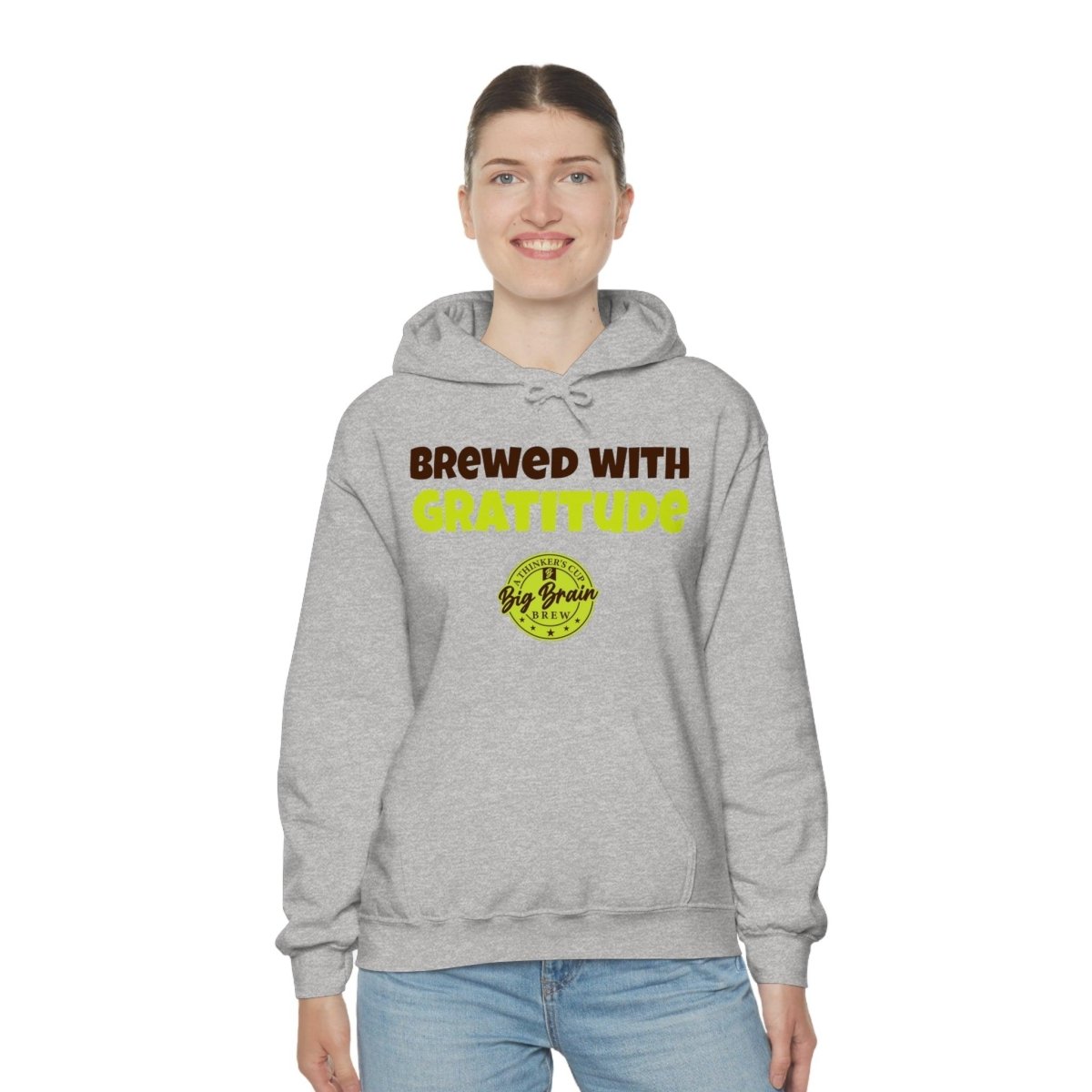 Brewed with Gratitude Unisex Heavy Blend™ Hooded Sweatshirt - Big Brain Brew