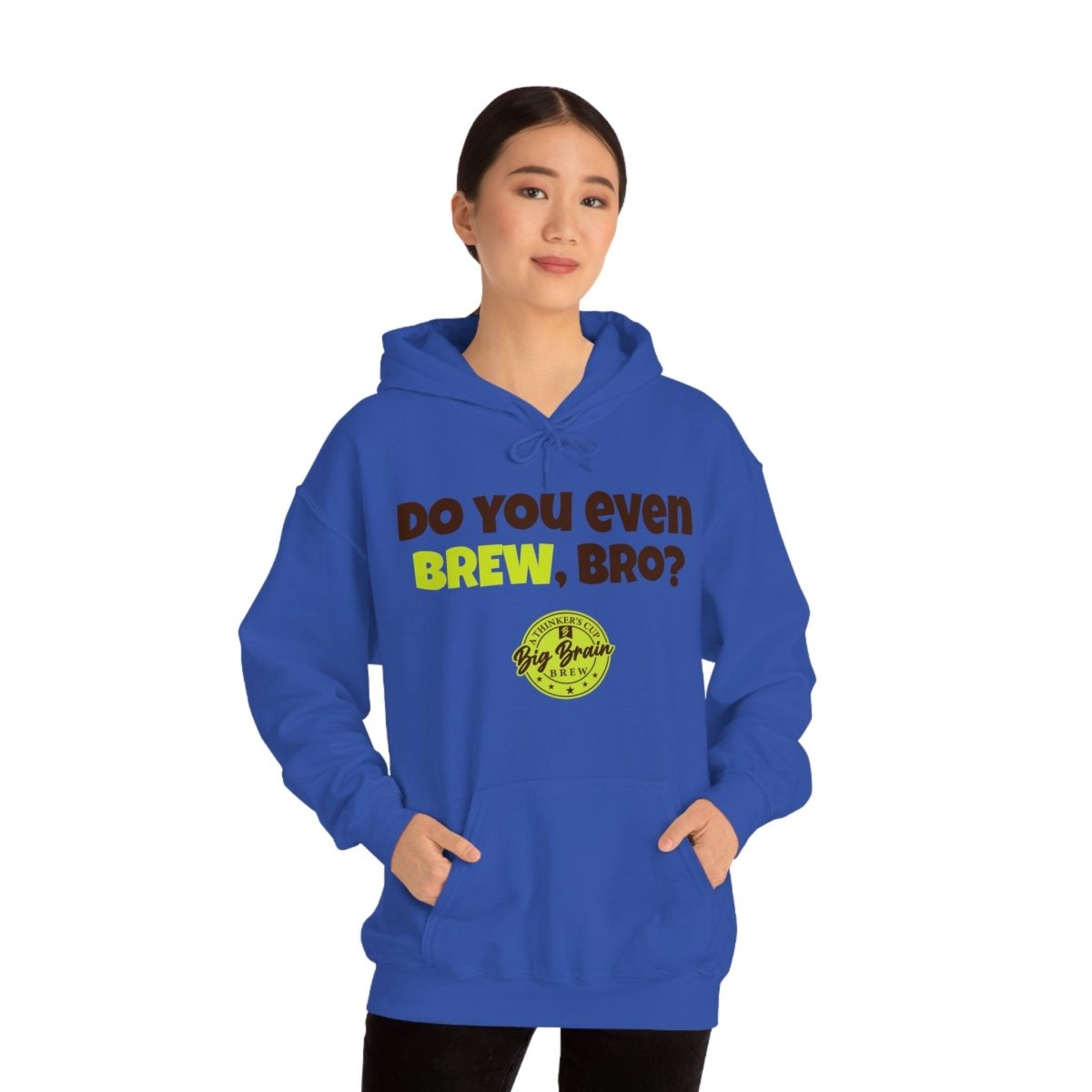 Do You Even BREW, Bro? Unisex Heavy Blend™ Hooded Sweatshirt - Big Brain Brew