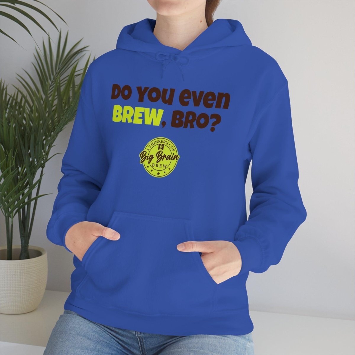 Do You Even BREW, Bro? Unisex Heavy Blend™ Hooded Sweatshirt - Big Brain Brew