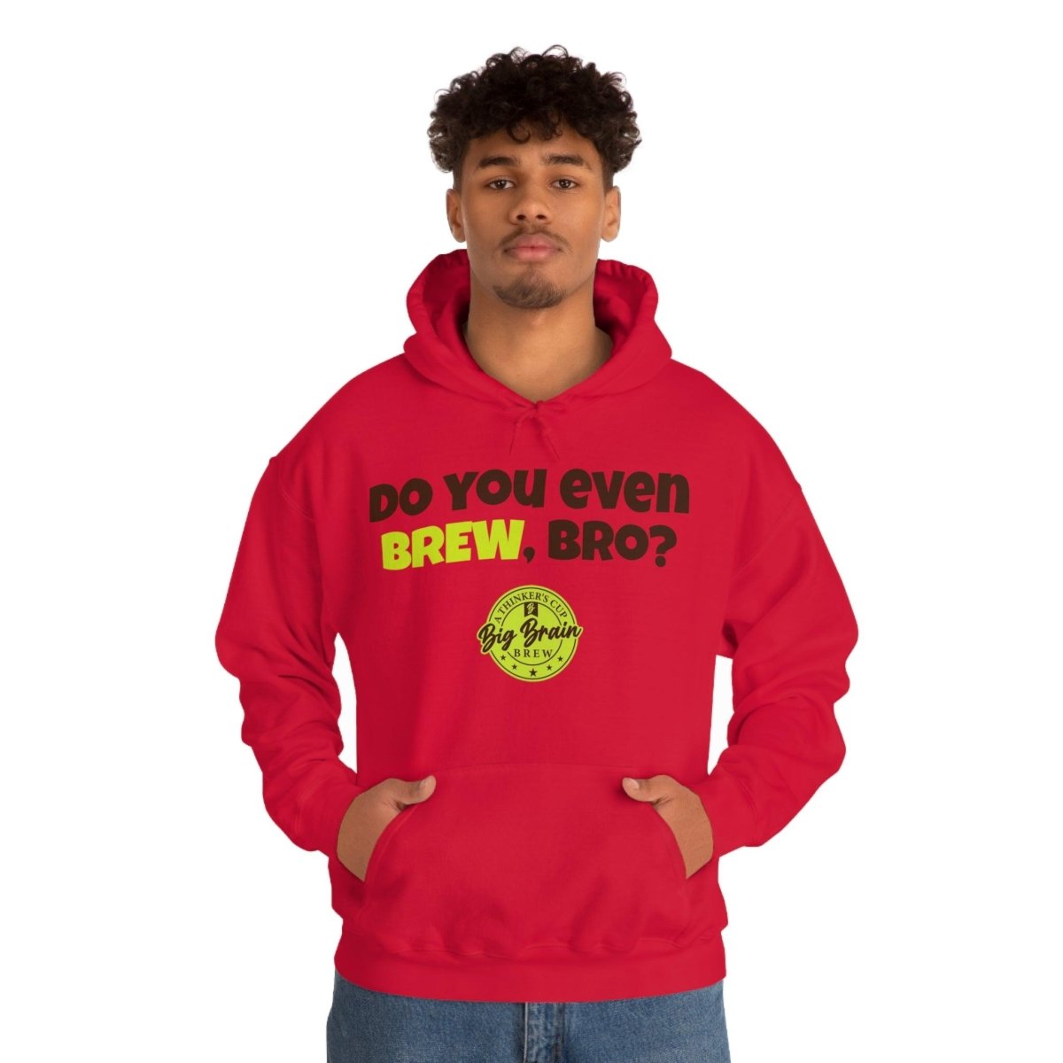 Do You Even BREW, Bro? Unisex Heavy Blend™ Hooded Sweatshirt - Big Brain Brew