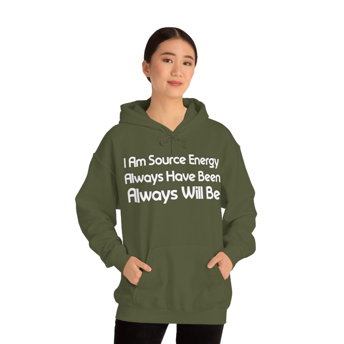 I Am Source Energy and Always Will Be Unisex Heavy Blend™ Hooded Sweatshirt - Big Brain Brew