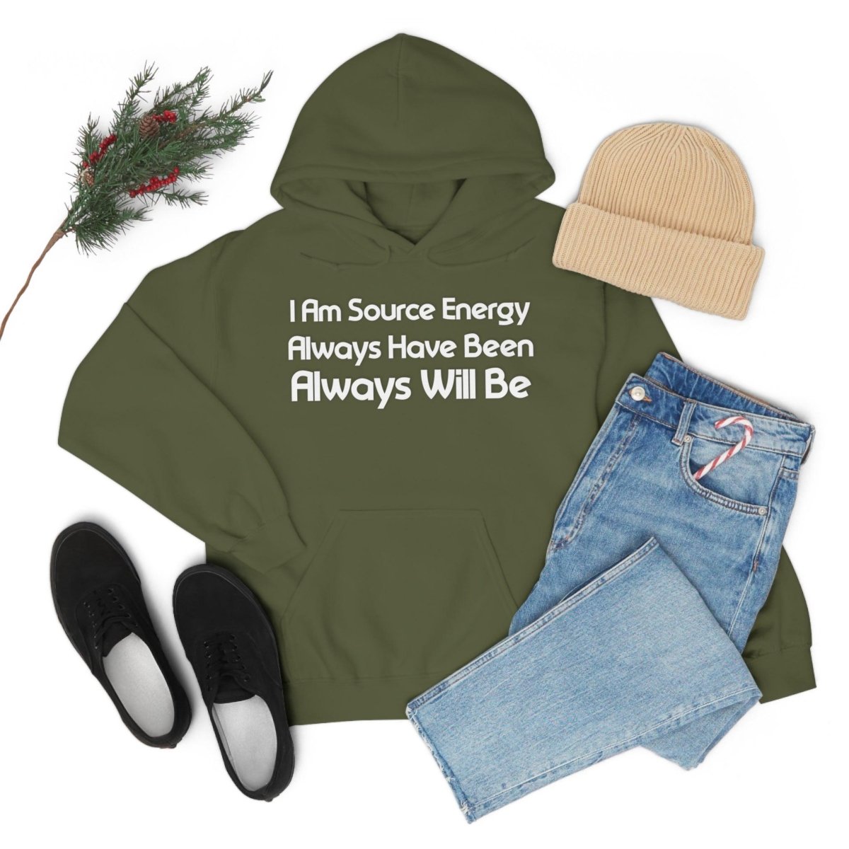 I Am Source Energy and Always Will Be Unisex Heavy Blend™ Hooded Sweatshirt - Big Brain Brew