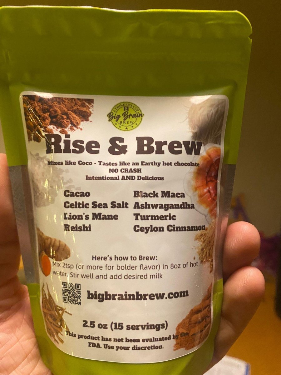 Rise & Brew: Mushroom Coffee Alternative - Big Brain Brew