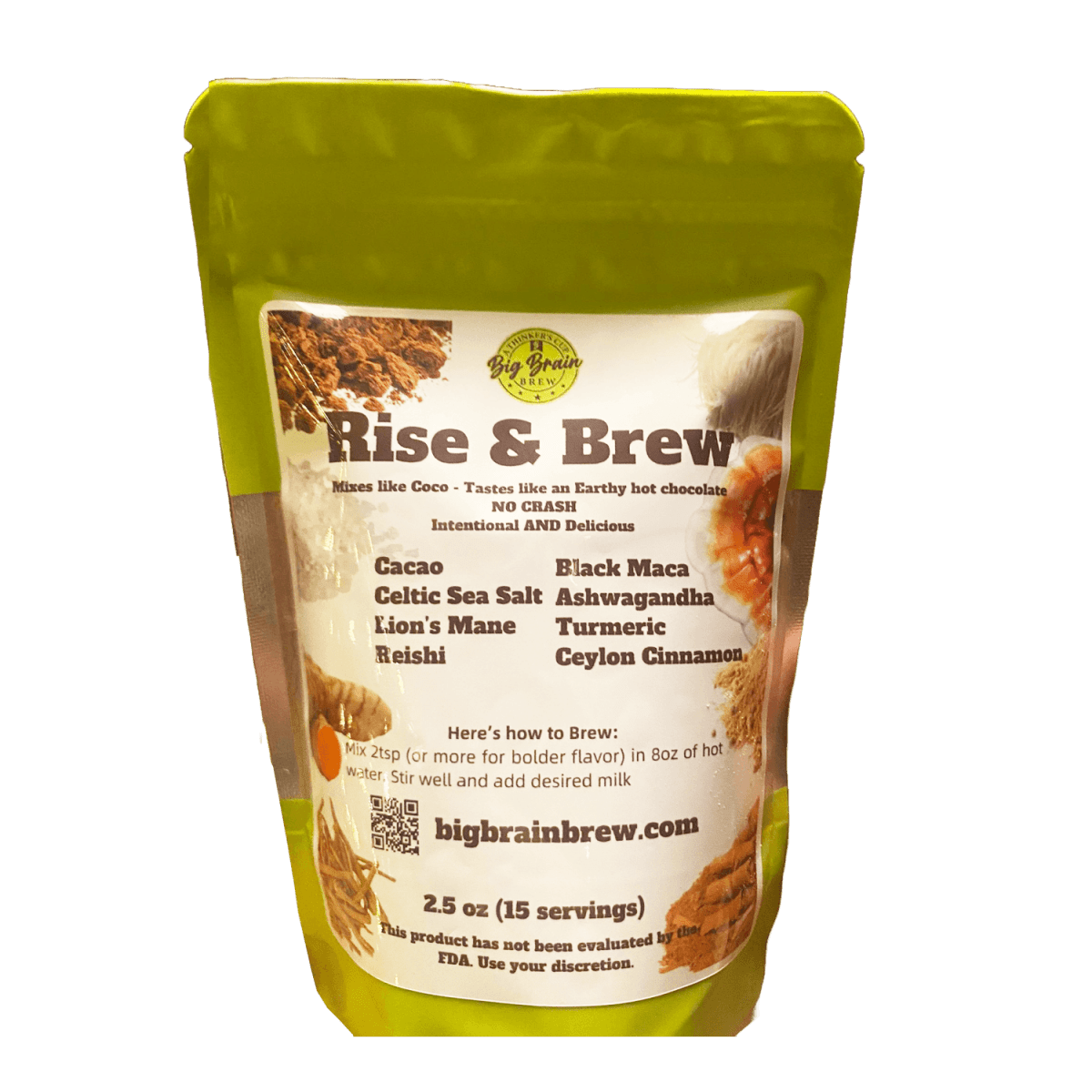 Rise & Brew: Mushroom Coffee Alternative - Big Brain Brew